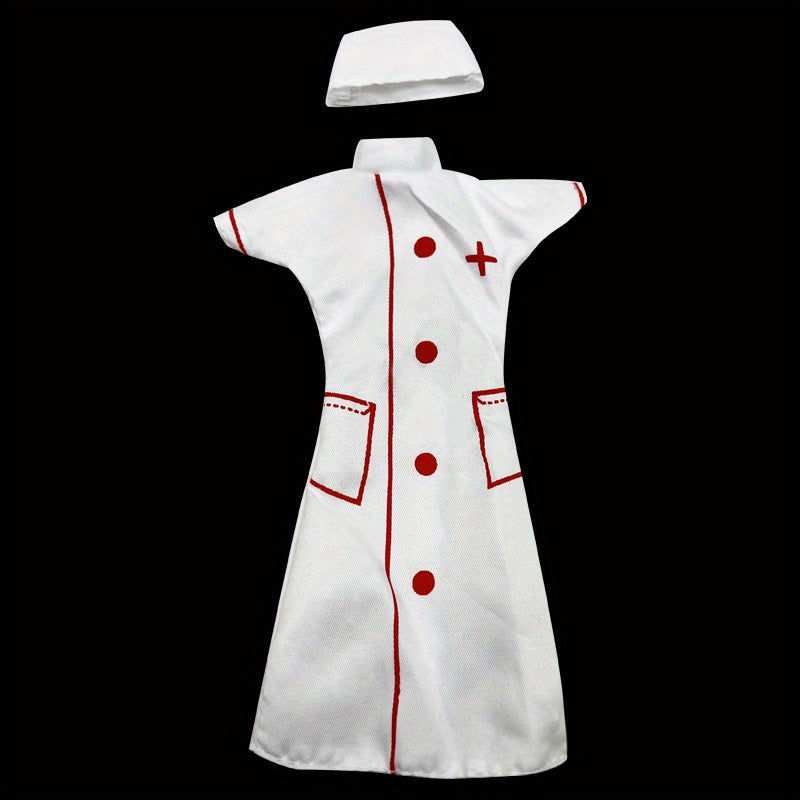 3pcs Mini Dollhouse Nurse Uniform Set for 11.5 inch Dolls
