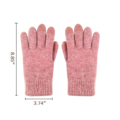 Women's Winter Fleece Knitted Touch Screen Gloves