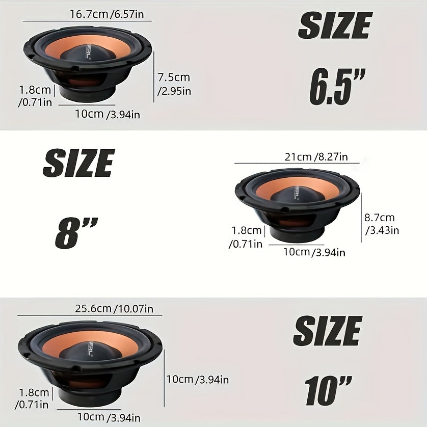 KUERL Car Speakers 6.5inch 8inch 10inch 350W 600W 850W High Power