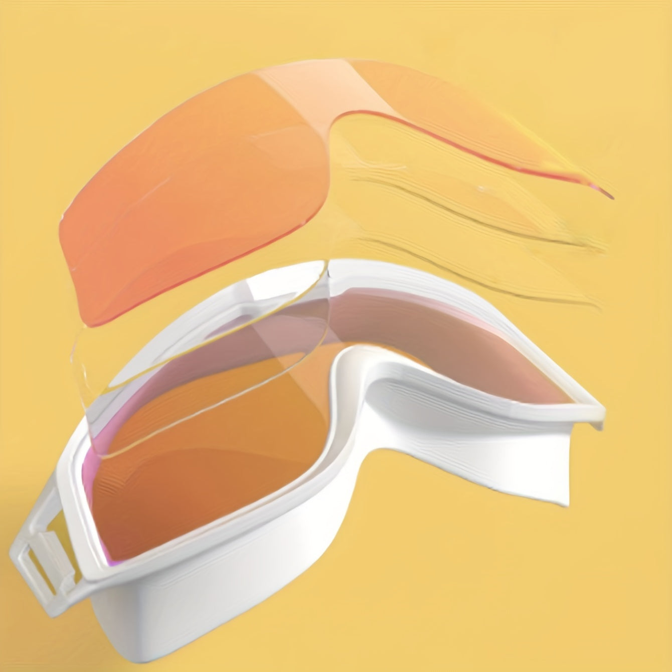 Anti-fog Waterproof Swimming Goggles PC Silicone Large Frame