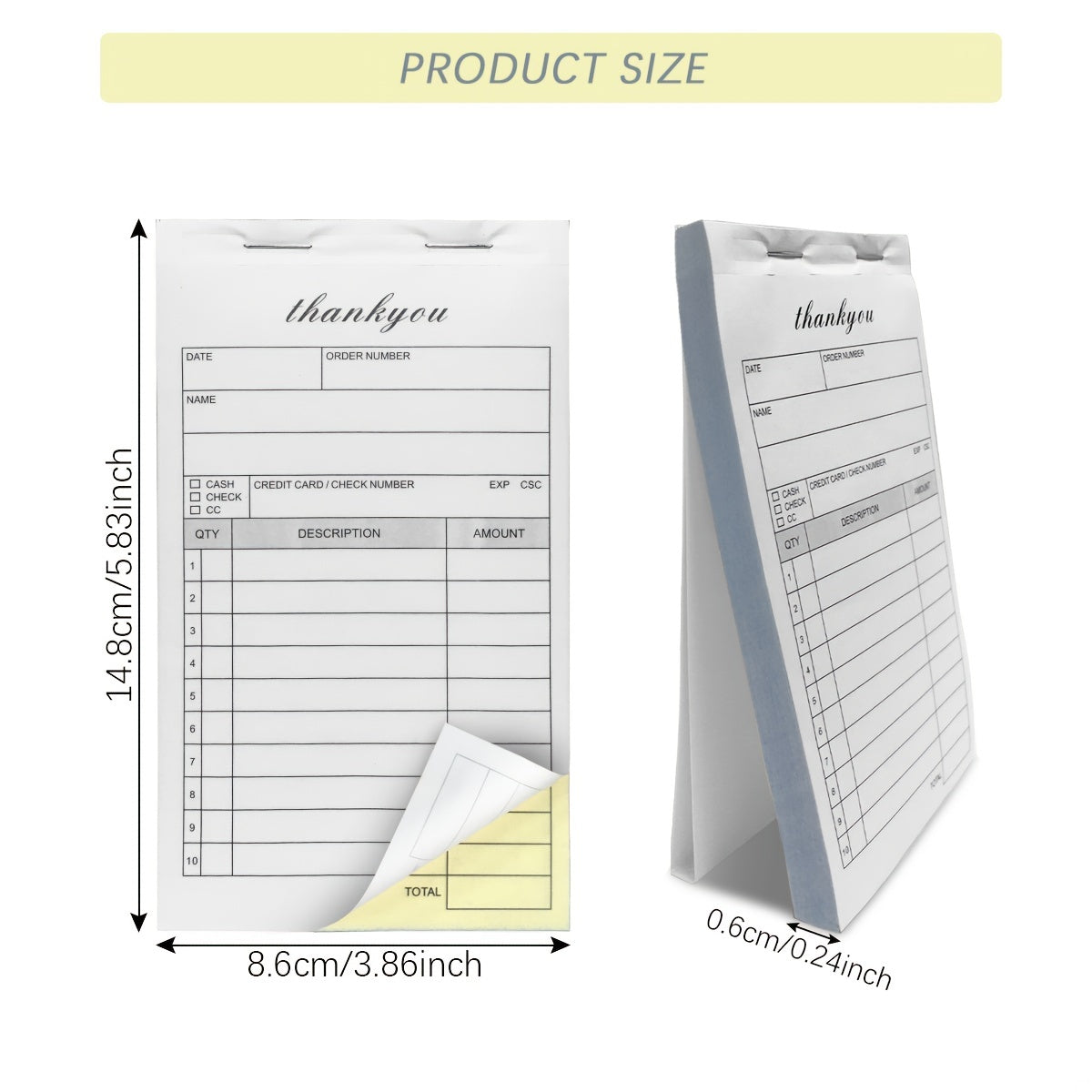 Sales Order Books 2 Part Carbonless Sales Invoice Book For Small Business