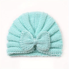 Baby Knitted Beaniess Solid Cotton Turban Hat