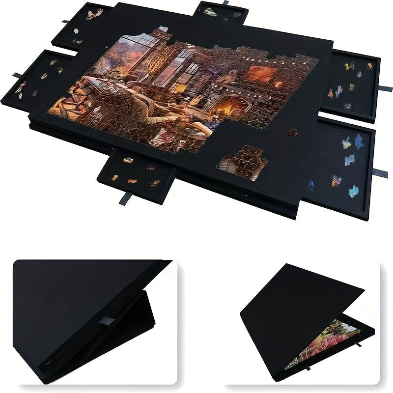 Portable Puzzle Mat with 1000pcs Thick Felt Board and Stand