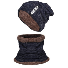 Winter Beanie Scarf Set Knit Hat Fleece Lined Halloween Decor