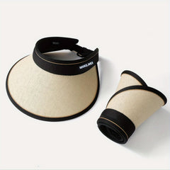 UPF50 Straw Visor Hat UV Protection Sun Hat