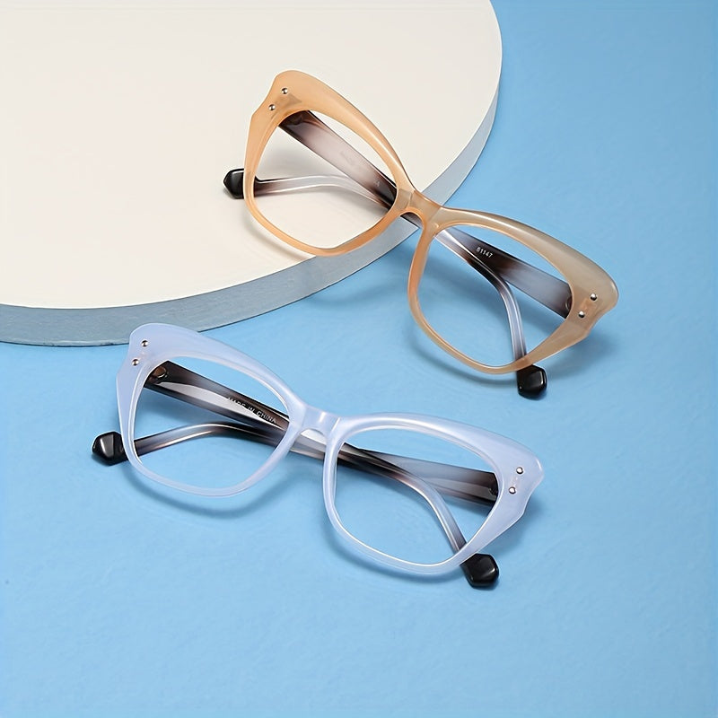 Butterfly Light Blocking Glasses Jelly Lens Anti Eye Strain For Women Men