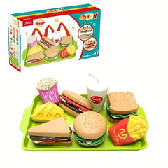 Mini Playhouse Breakfast Burgers Simulated Kitchen Toys