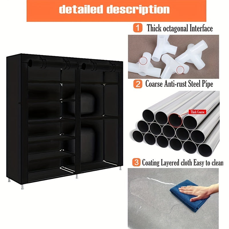 7 Layer Shoe Rack Standing Dustproof Shoe Storage Large Capacity Shelf