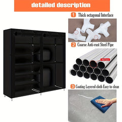 7 Layer Shoe Rack Standing Dustproof Shoe Storage Large Capacity Shelf