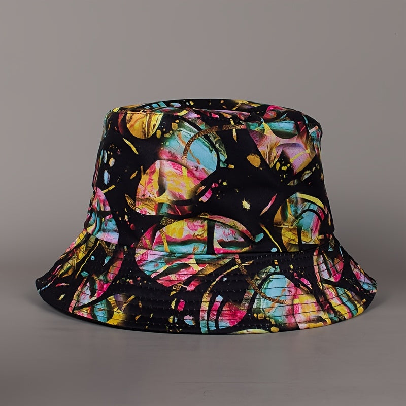 Colorful Graffiti Reversible Sun Hat for Women
