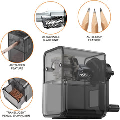 Manual Pencil Sharpener Fast Sharpen for Students School Classroom Home Artists