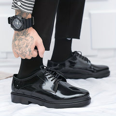 Men's Lace Up Faux Leather Business Shoes