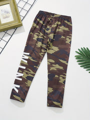 Girls High Waist Camo Leggings Underlayer Pants For Kids
