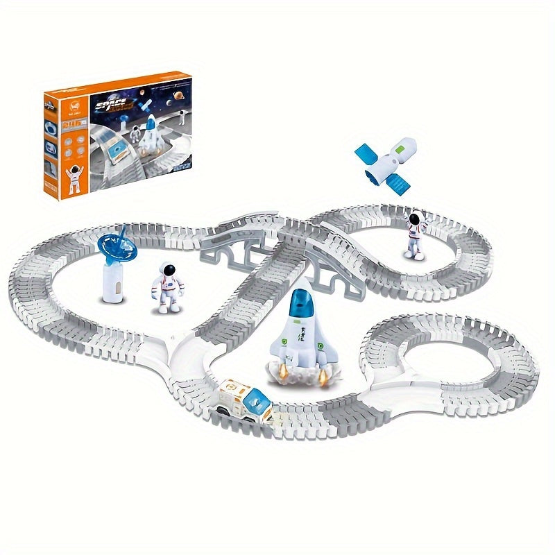 221pcs Space Train Track Set with Astronauts and Space Car
