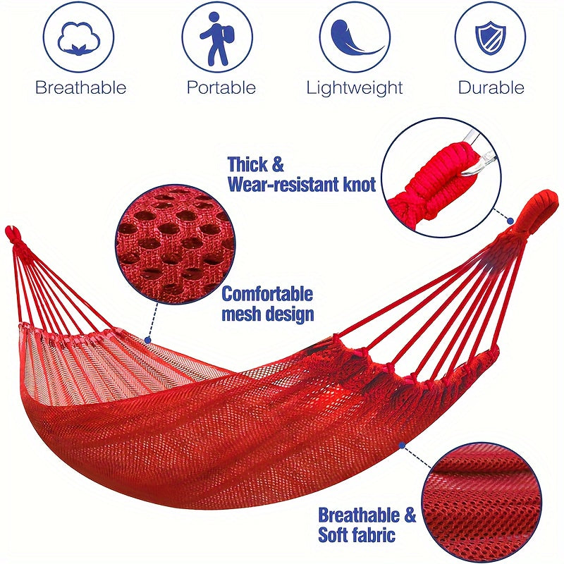 Portable Nylon Hammock for Camping with Rope Storage Bag