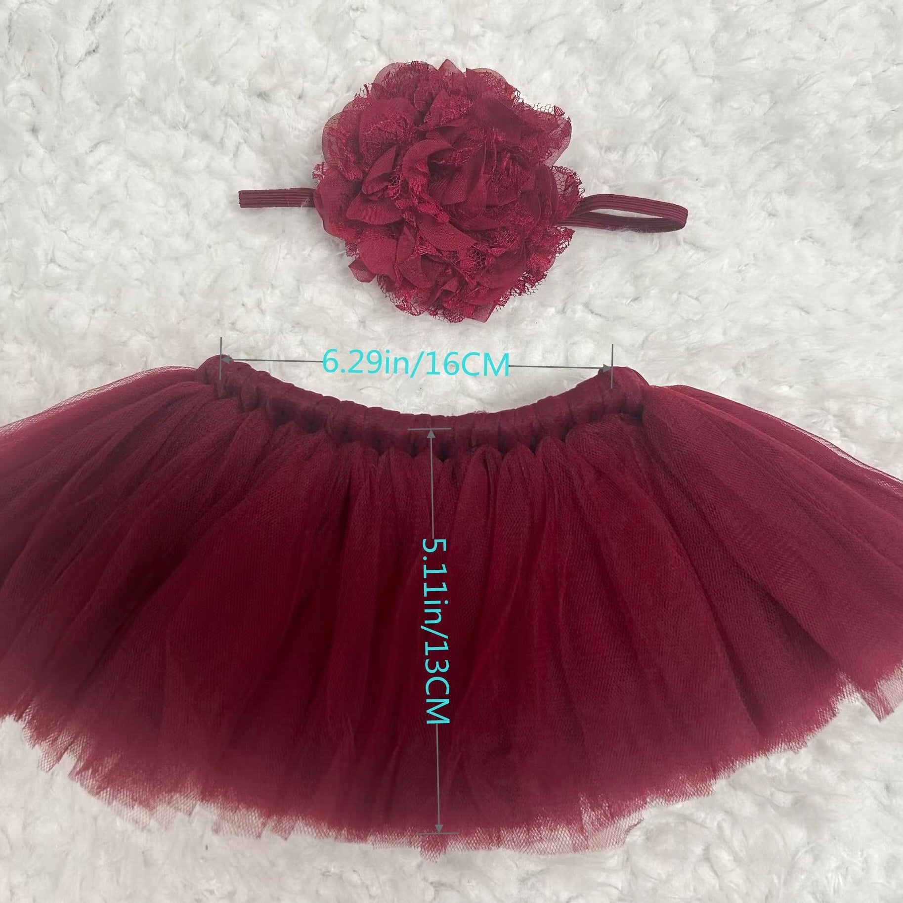 Newborn Baby Princess Girl Tutu Skirt & Headwear Outfit