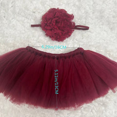 Newborn Baby Princess Girl Tutu Skirt & Headwear Outfit