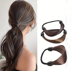 High Elasticity Natural Invisible Ponytail Hair Ring for Girls Women