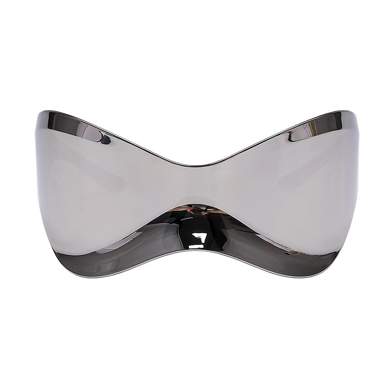 Oversized Y2K Sunglasses Wrap Around Hip Hop Cyberpunk Stylish Eyewear