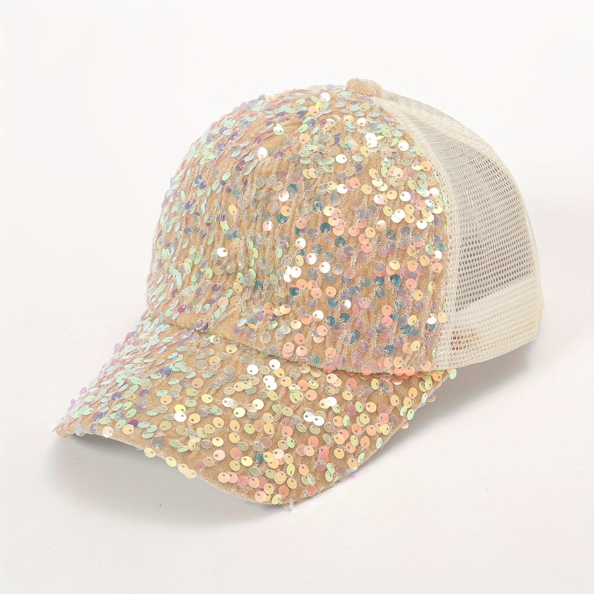 Sparkly Sequins Mesh Baseball Cap