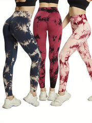 Tie Dye Seamless Yoga Pants High Waist Fitness Leggings
