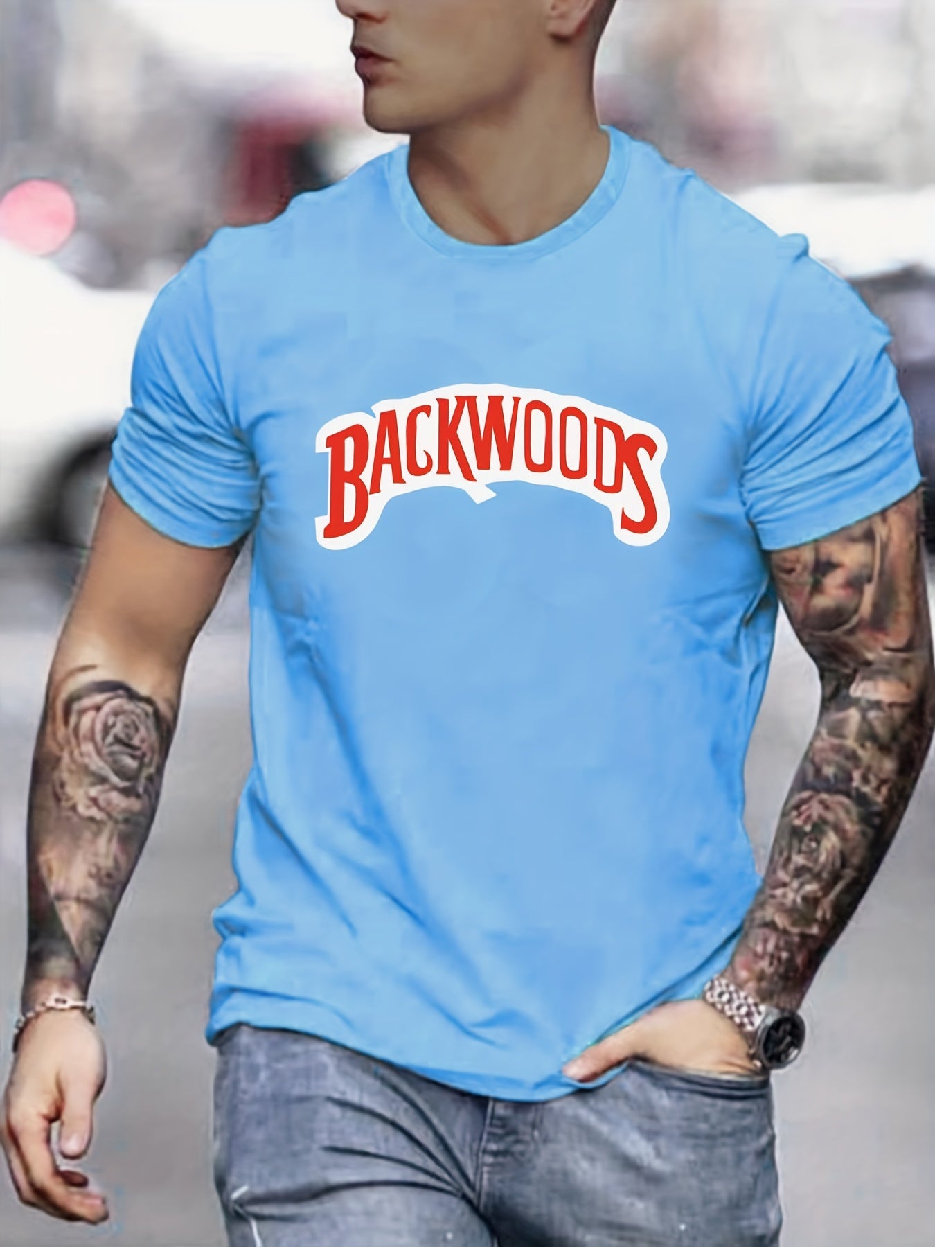 Men's Backwoods Graphic Print Tee - Summer Casual Comfort