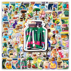 100pcs Cartoon Bottle Graffiti Stickers for Phone Laptop Car