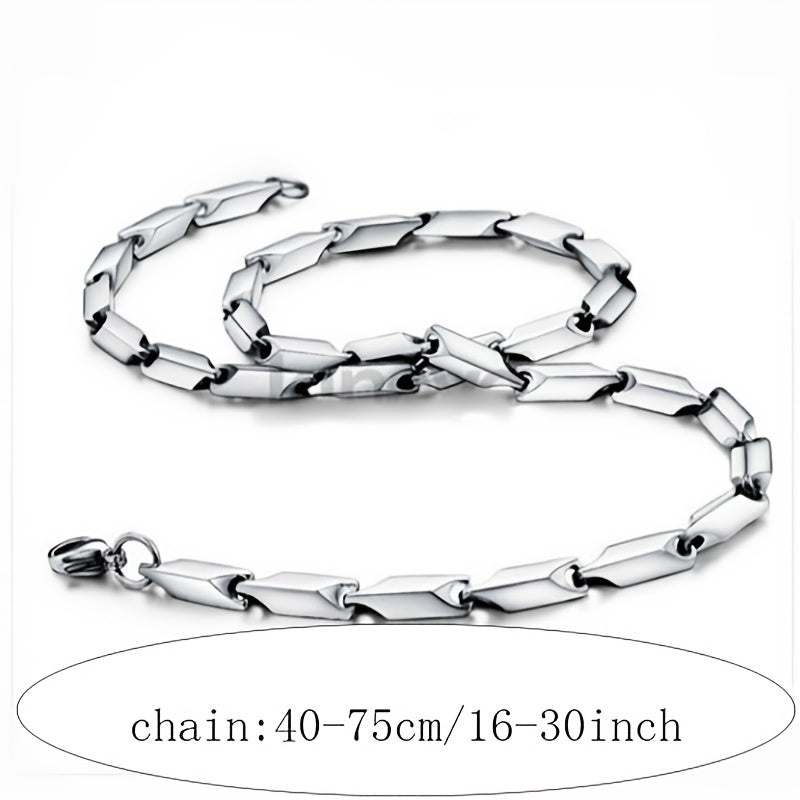 Men's Stainless Steel Arrow Bullet Chain Necklace