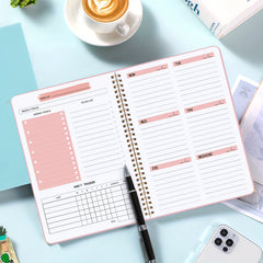 1pc Weekly Planner Notebook Set Undated Planner And Healthy Habit Cultivator