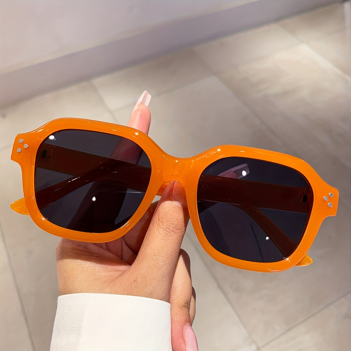 Y2K Jelly Square Sunglasses UV400 Sun Shades Glasses