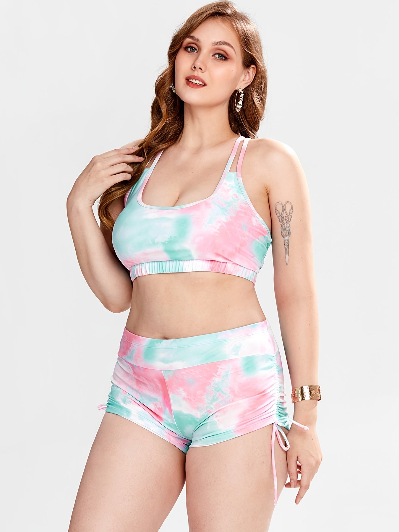  Tie Dye Swimsuit Set Women's 3pcs Set