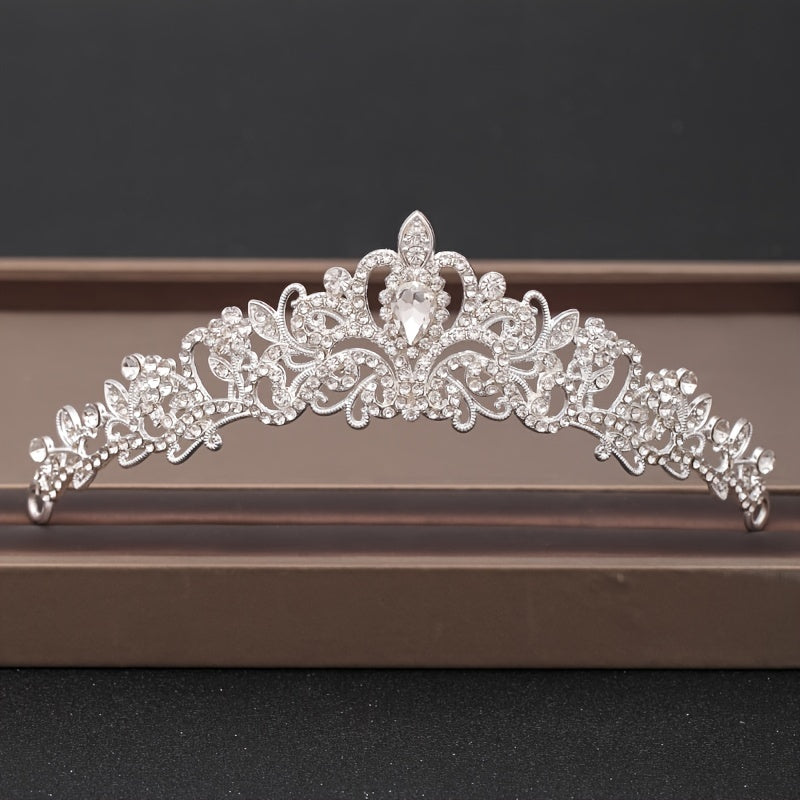 Baroque Rhinestones Crystal Tiaras Bride Wedding Crown