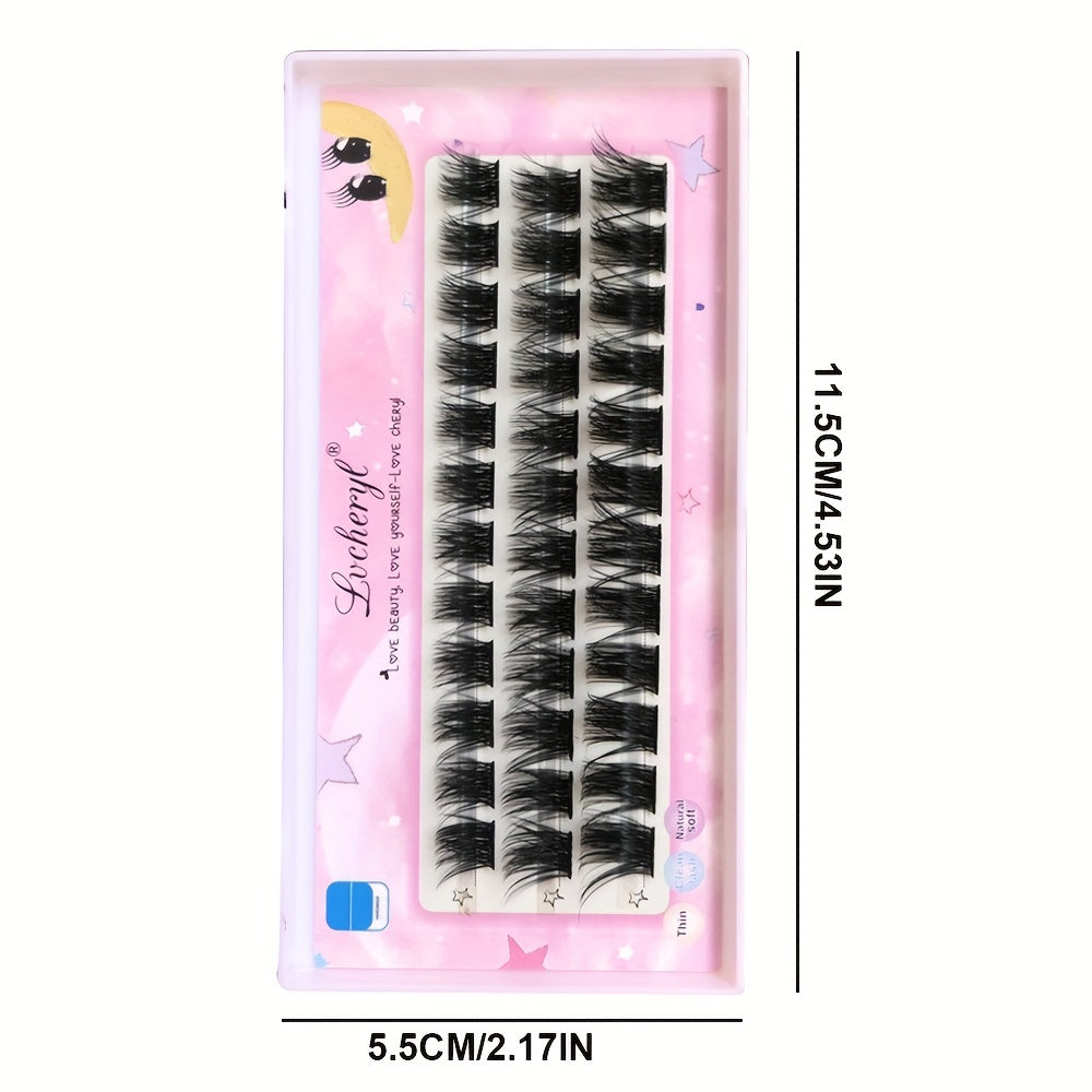 3D DIY Lashes Cluster 9mm 14mm D Curling Faux Mink Extension Eyelashes