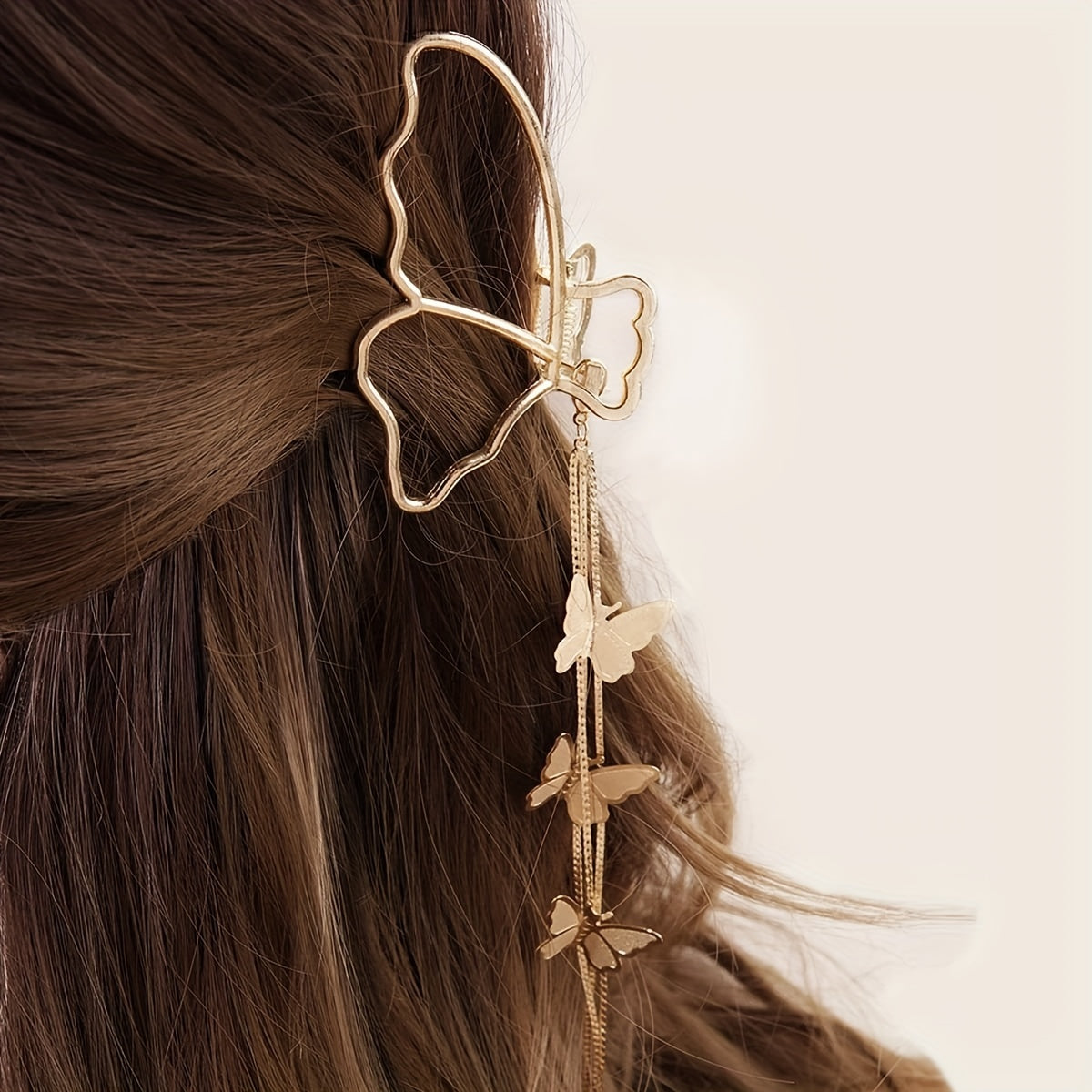 Metal Butterfly Hair Claw Clips For Thick Hair Golden Hair Accessories