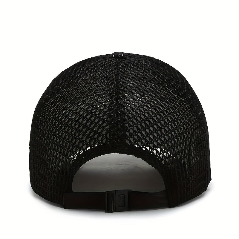 Breathable Golf Trucker Hat Label Patch Unisex Mesh Baseball Cap
