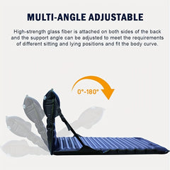 2-in-1 Folding Sleeping Pad with Backrest & Pillow for Camping