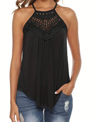 Ruched Halter Neck Top Sleeveless Summer Top
