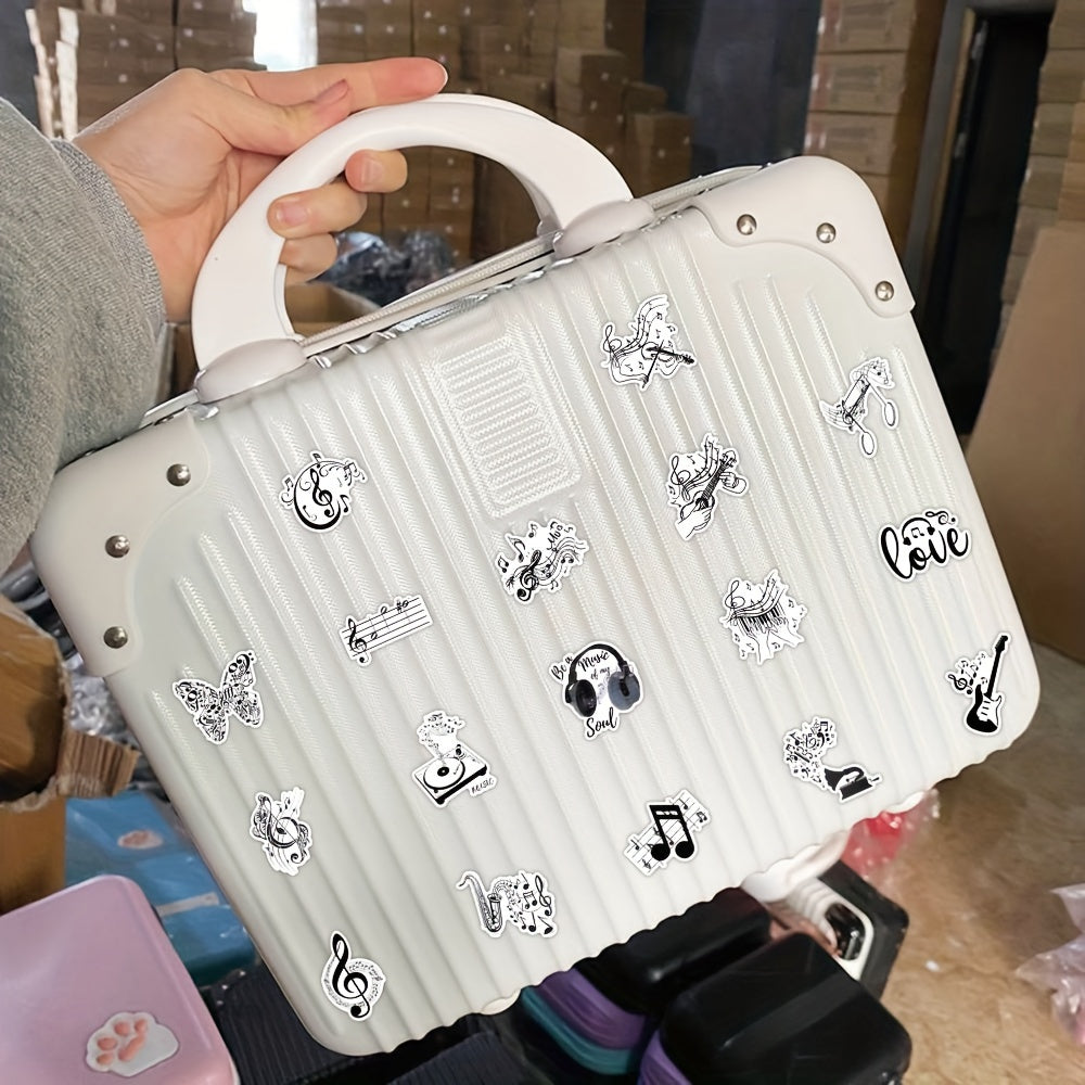 50pcs Musical Note Graffiti Stickers for Laptop Helmets Water Cup Decoration