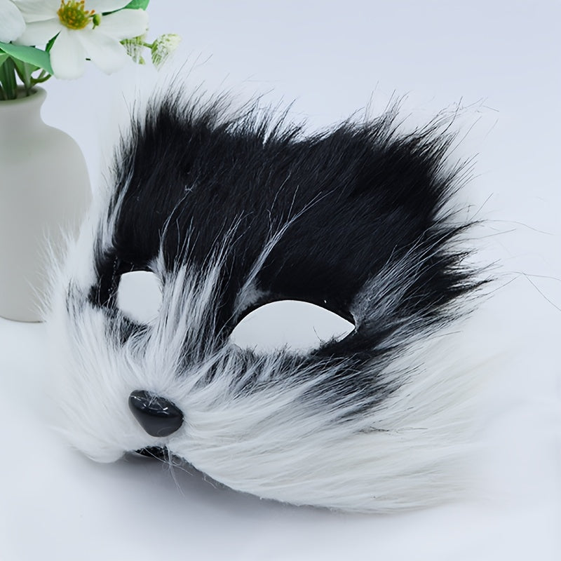 Festive Fox Animal Mask Ears Cosplay Cat Face Mask Party Accessories