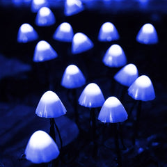 Solar Mushroom Lights 10ct Waterproof Patio Fairy Lights with Remote Control