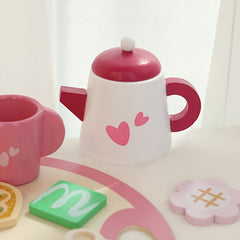 Wooden Children's Playhouse Tea Set Toy