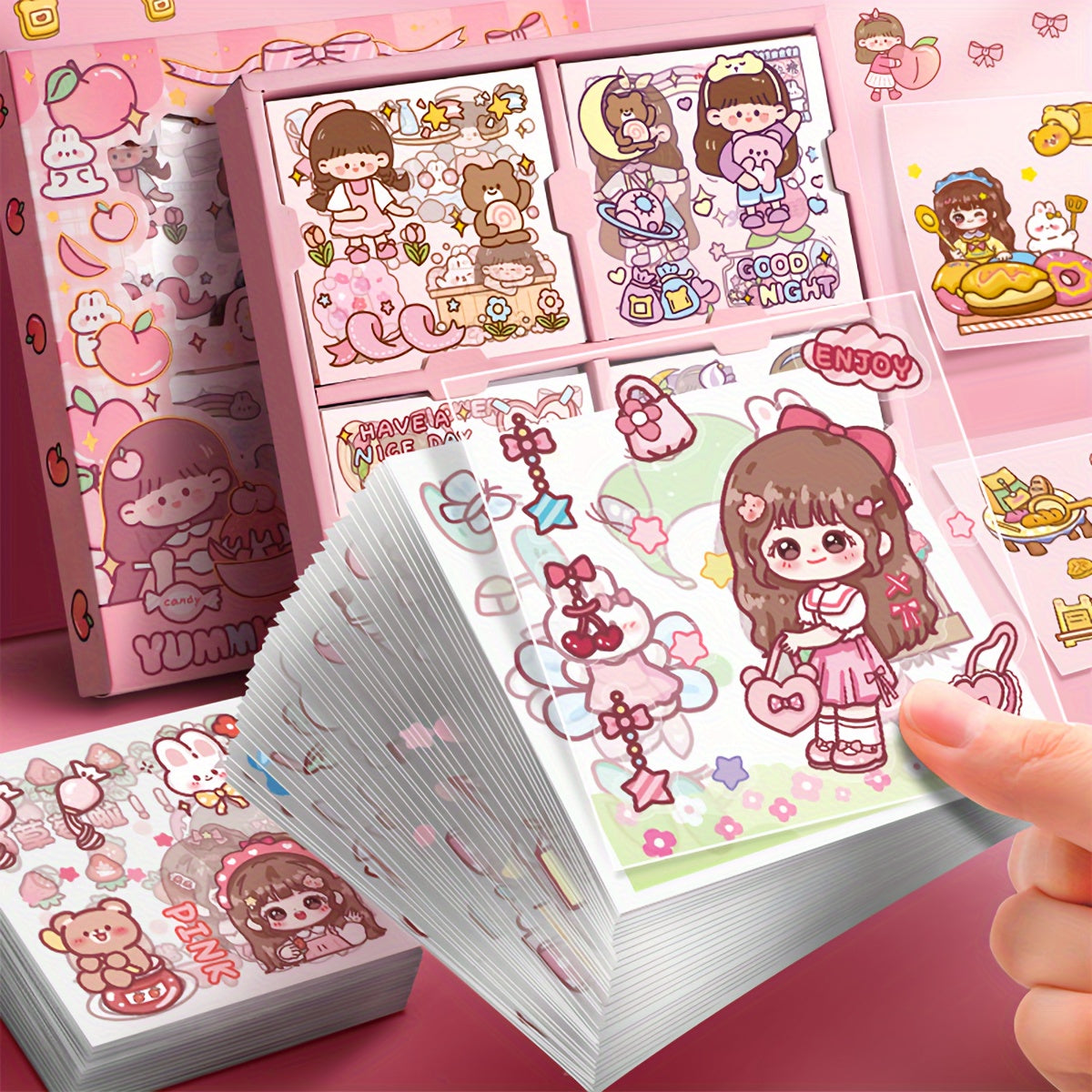100pcs Random Cartoon Sticker for DIY Journal Diary Decoration