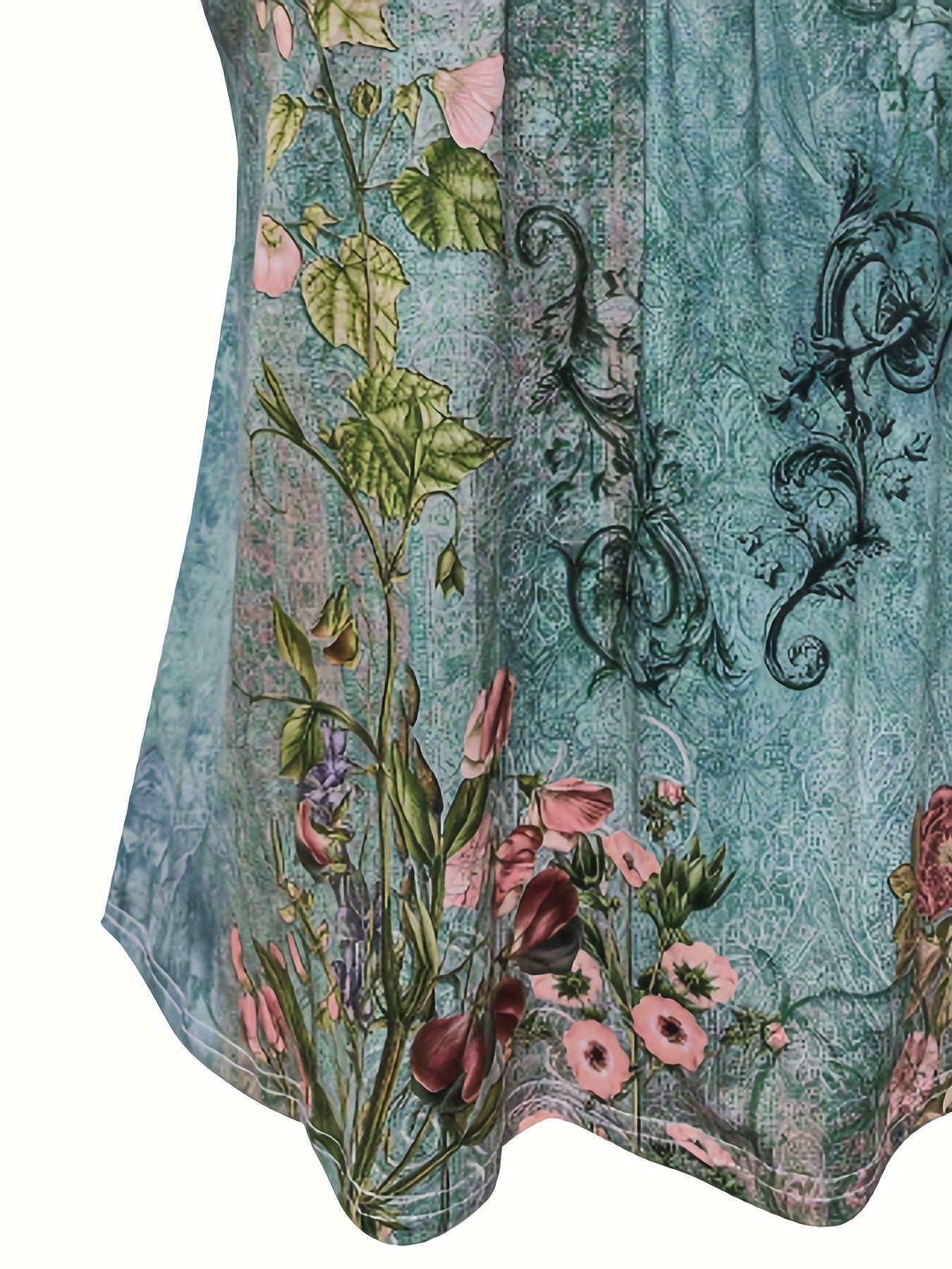  Floral Print Stretch Cami Top