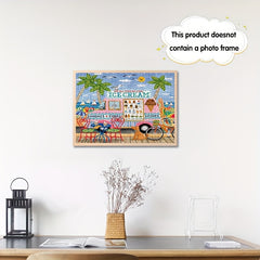 1000pcs Beach & Ice Cream Truck Jigsaw Puzzle High Complexity Skill Level