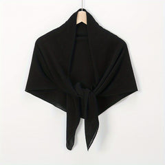 Solid Chiffon Scarf Pleated Hijab Shawl Head Wrap Scarves