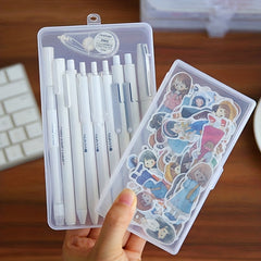 2pcs Transparent Storage Box Plastic Rectangular Organizer