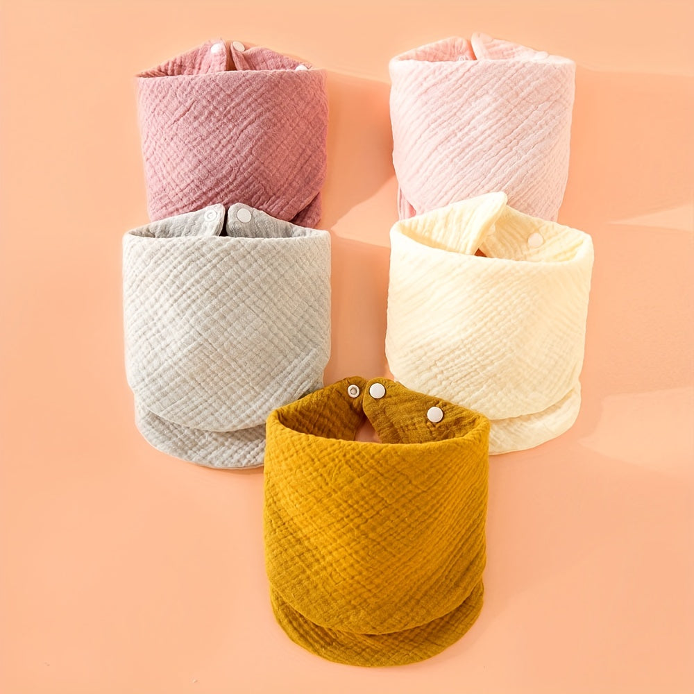 5pcs Baby Gauze Bibs Scarf 100 Cotton Square Towel Handkerchief