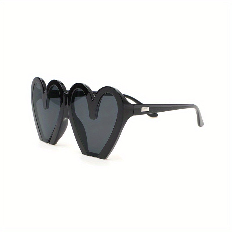 Y2K Large Heart Sunglasses Love Peach Party Club Glasses