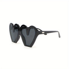 Y2K Large Heart Sunglasses Love Peach Party Club Glasses