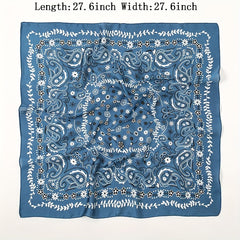 Classic Paisley Print Scarf Silk Square Shawl Sunscreen Head Wrap